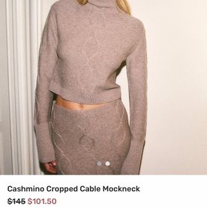 Nadam cropped cable sweater